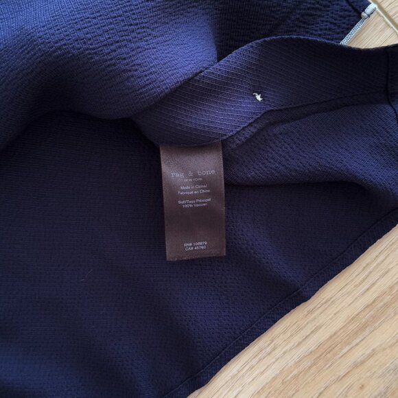 Rag & Bone Tops | Rag And Bone Tia Navy Tank Summer White Buttons - Size S - Picture 10 of 10